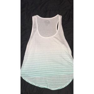 White and teal crop top!